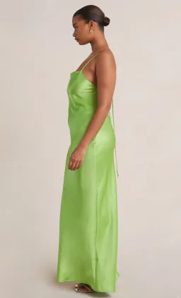 Bec & Bridge The Dreamer Tie Back Maxi Dress Lime Green Size 10 for rent on The Volte - image 6