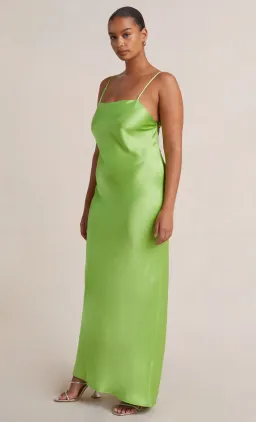 Bec & Bridge The Dreamer Tie Back Maxi Dress Lime Green Size 10 for rent on The Volte - image 5