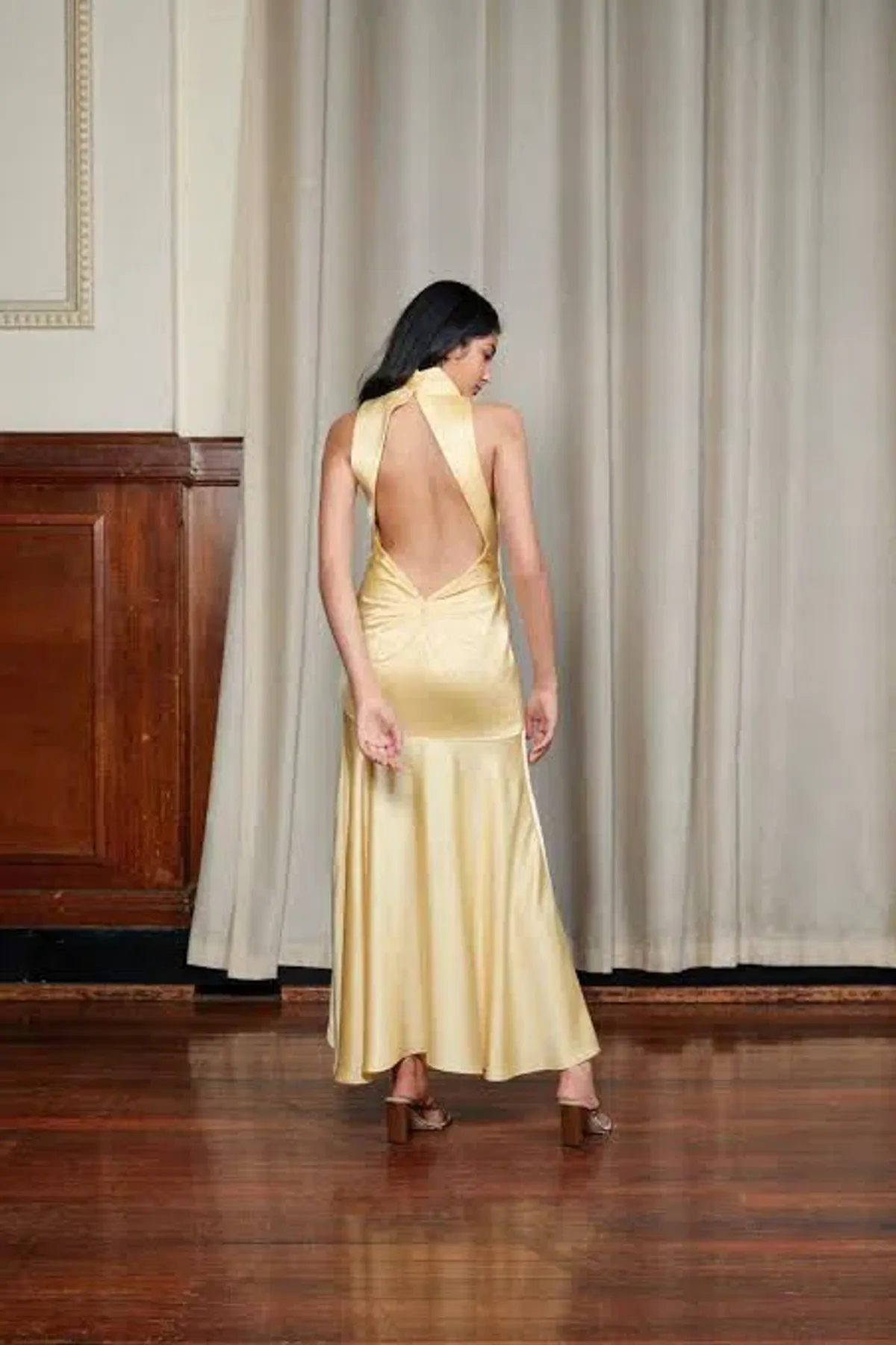 Acler Hillcrest Midi Dress Yellow Size 10 - Image 5