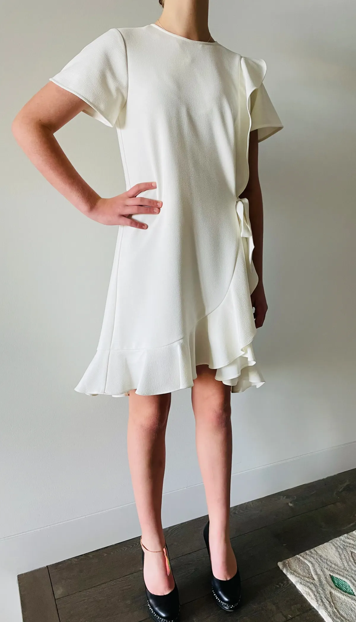 Rebecca Vallance Hamptons Swing Ruffle Dress White Size 6 - Image 3