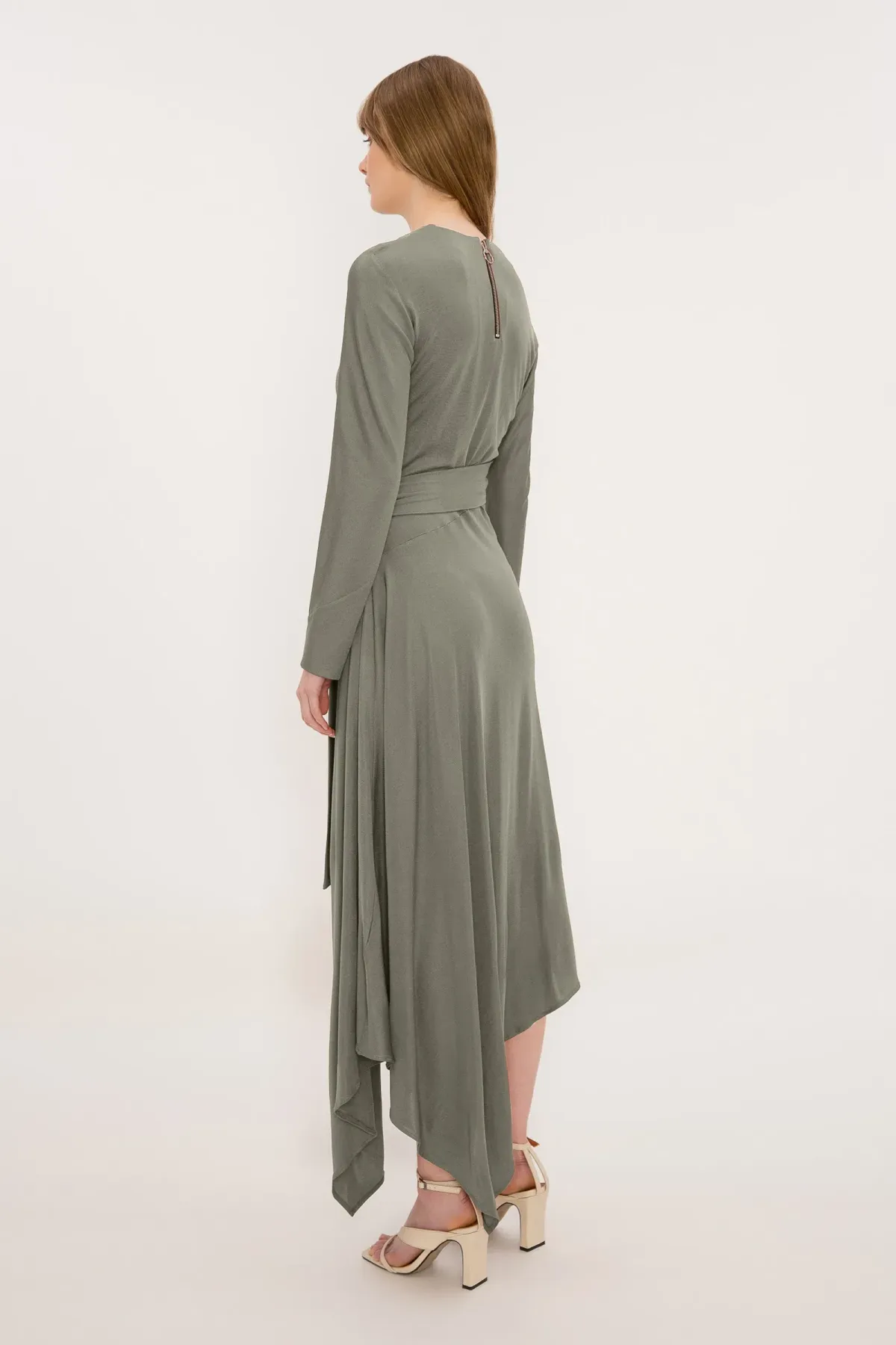 Bianca Spender Boheme Dress Sage Green Size 12 - Image 2