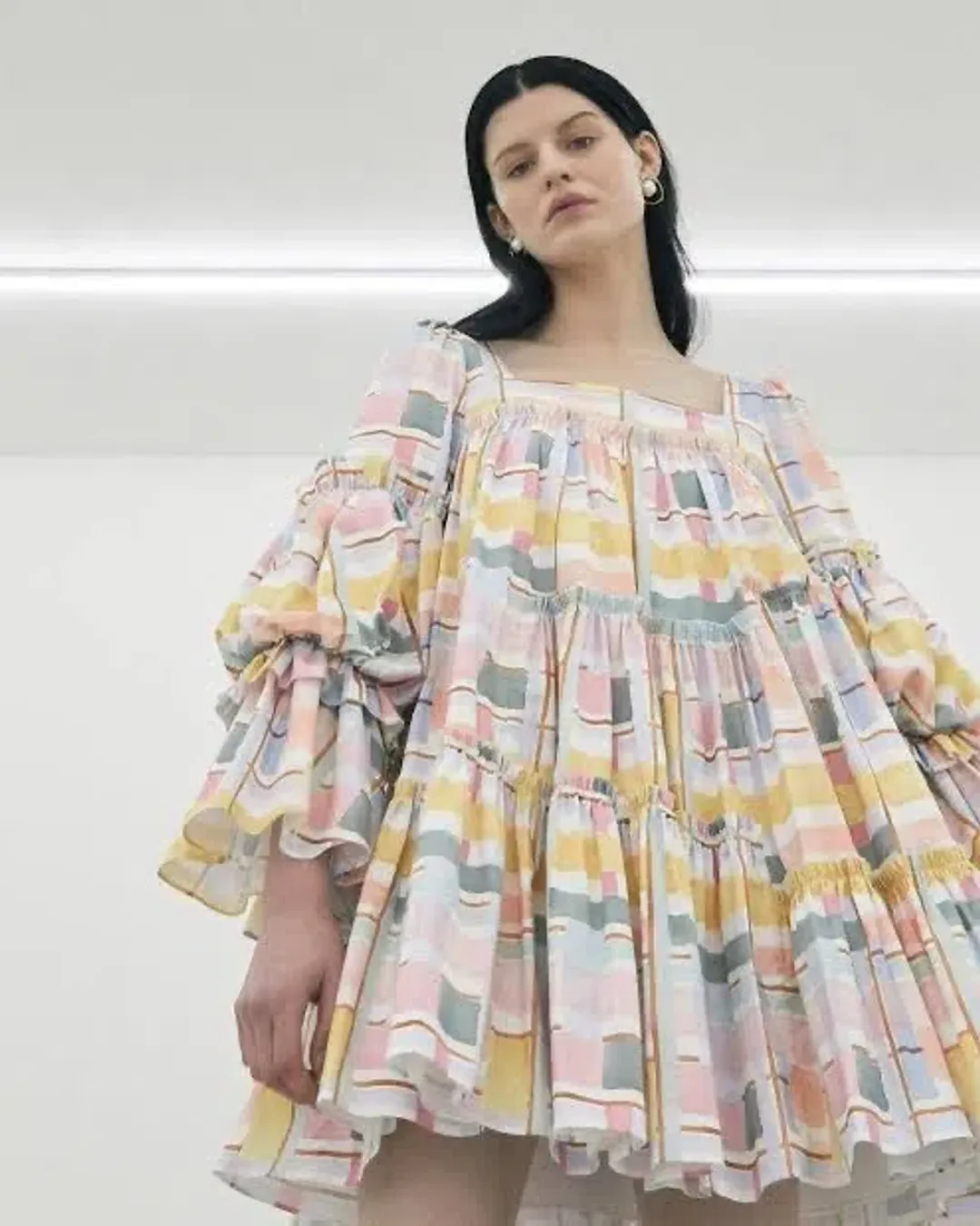 Aje L'esprit Mini Dress Summer Check Size 12 for rent on The Volte - main image