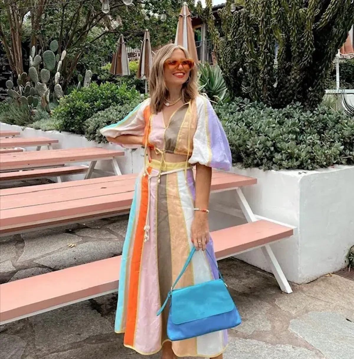 Zimmermann Lola Panelled Crop Top and Skirt Set Spliced Size 8 - Image 4