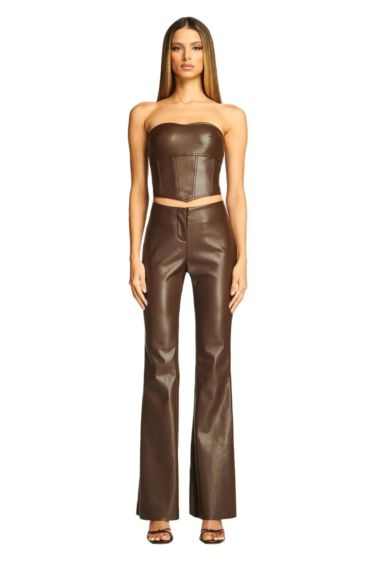 I.AM.GIA Vena Top & Estyn Pants Set Brown Size 6 - Image 1