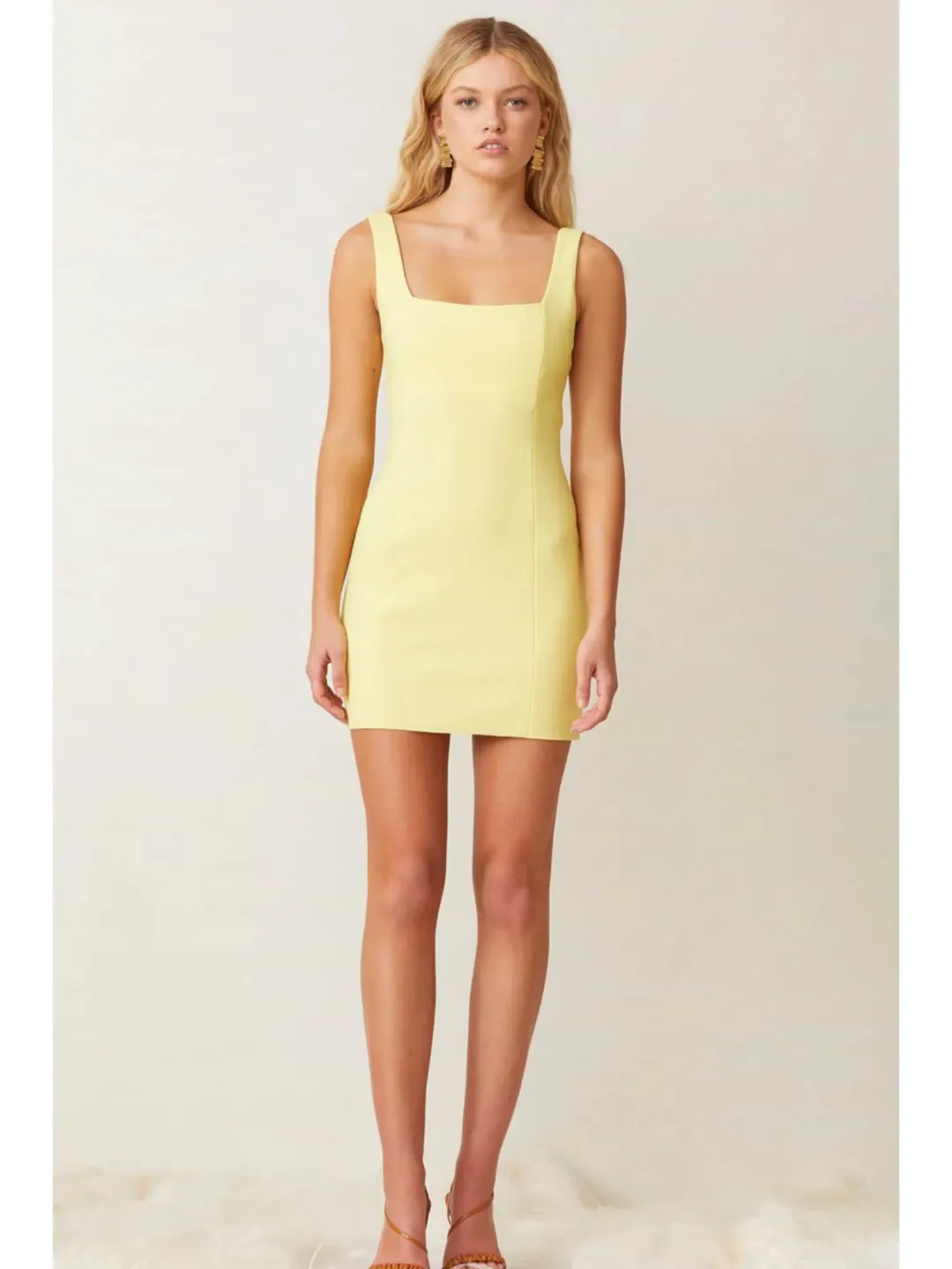 Bec & Bridge Gemma Mini Dress Banana Yellow Size AU 6 for rent on The Volte - main image