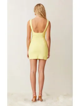 Bec & Bridge Gemma Mini Dress Banana Yellow Size AU 6 for rent on The Volte - image 3