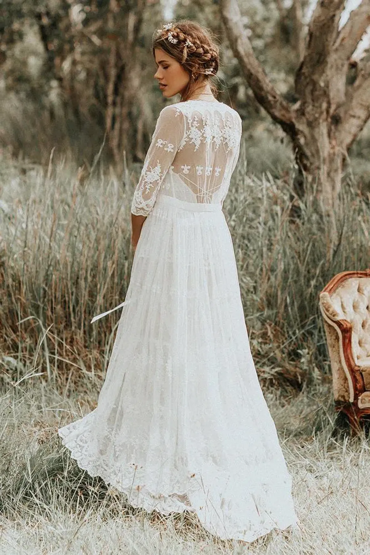 Spell Canyon Moon Mesh Duster White Size L - Image 5