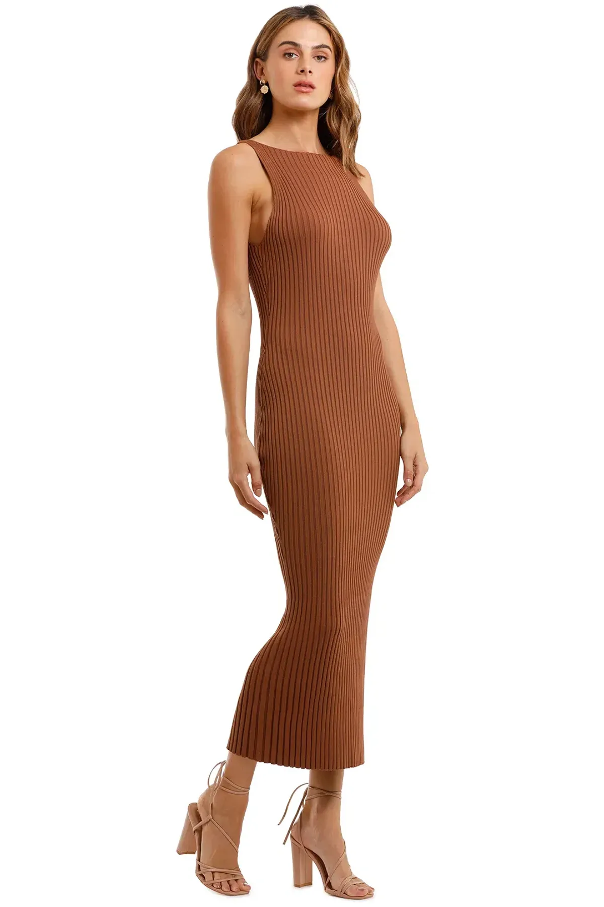 Bec & Bridge Déjà Vu Midi Dress Brown Size 6 - Image 2