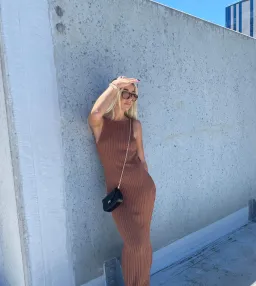 Bec & Bridge Déjà Vu Midi Dress Brown Size 6 for rent on The Volte - image 4