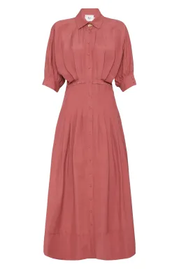 Aje Nova Shirt Midi Dress Dusty Rose Size 8 for rent on The Volte - image 4