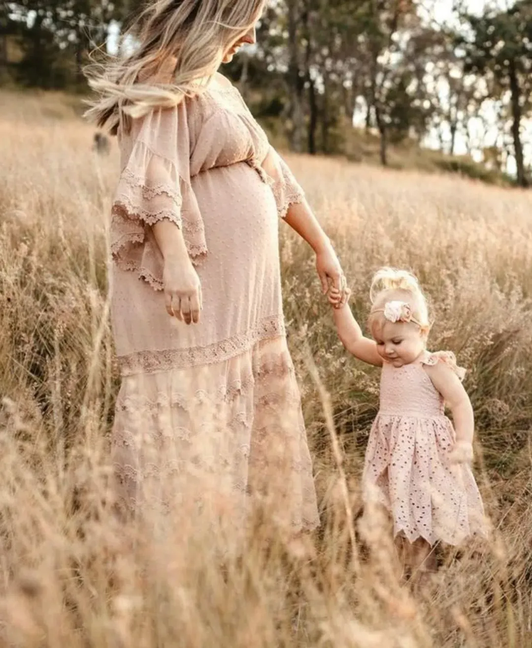 Lorraine Lace Maxi Dress Mocha Brown Size 12/M for rent on The Volte - main image