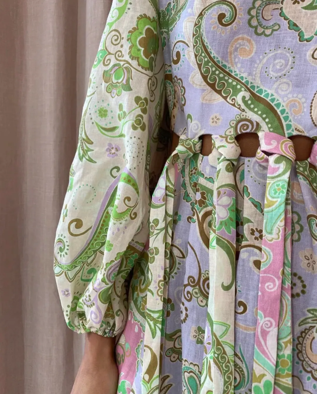 Alemais Marta Cutout Midi Dress Print Size 8 for rent on The Volte - main image