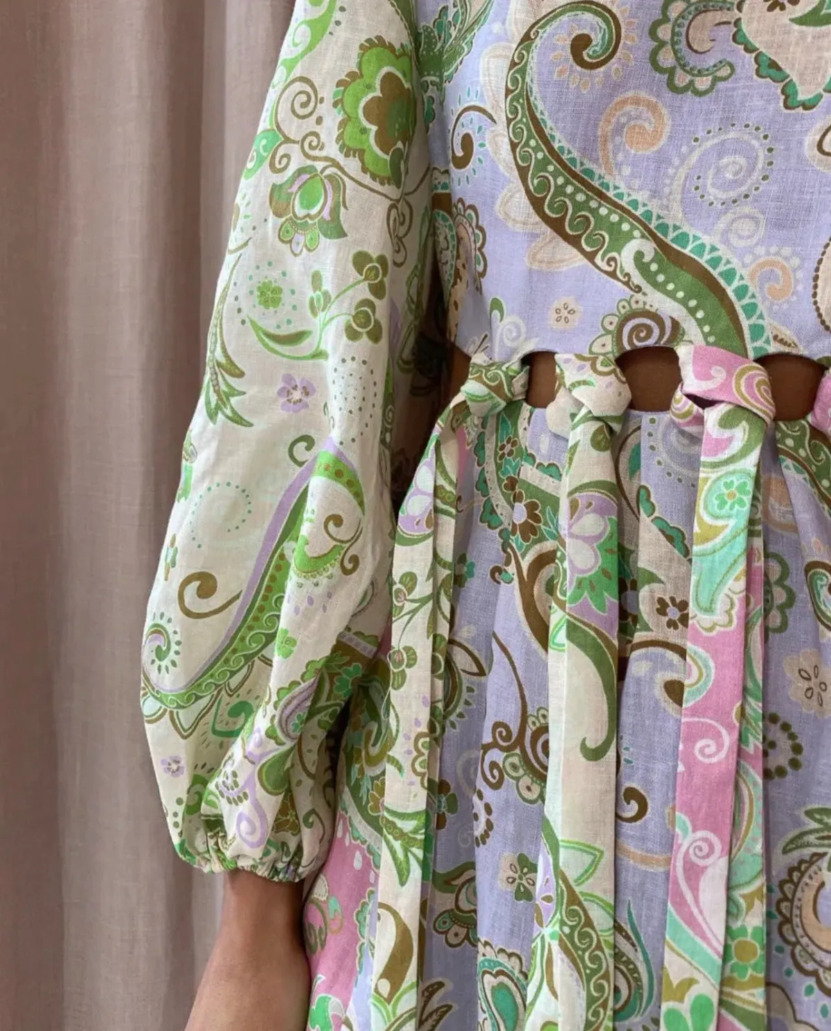 Alemais Marta Cutout Midi Dress Print Size 8 - Image 3