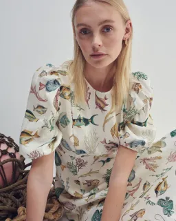 Alemais Wanda Midi Dress Print Size 12 for rent on The Volte - image 2