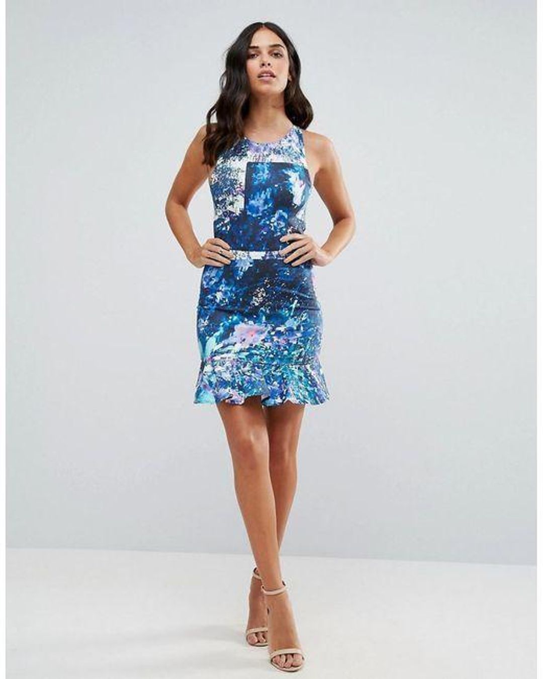 Talulah Lilac Bloom Printed Mini Dress size 6 for rent on The Volte - main image