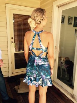 Talulah Lilac Bloom Printed Mini Dress size 6 for rent on The Volte - image 3