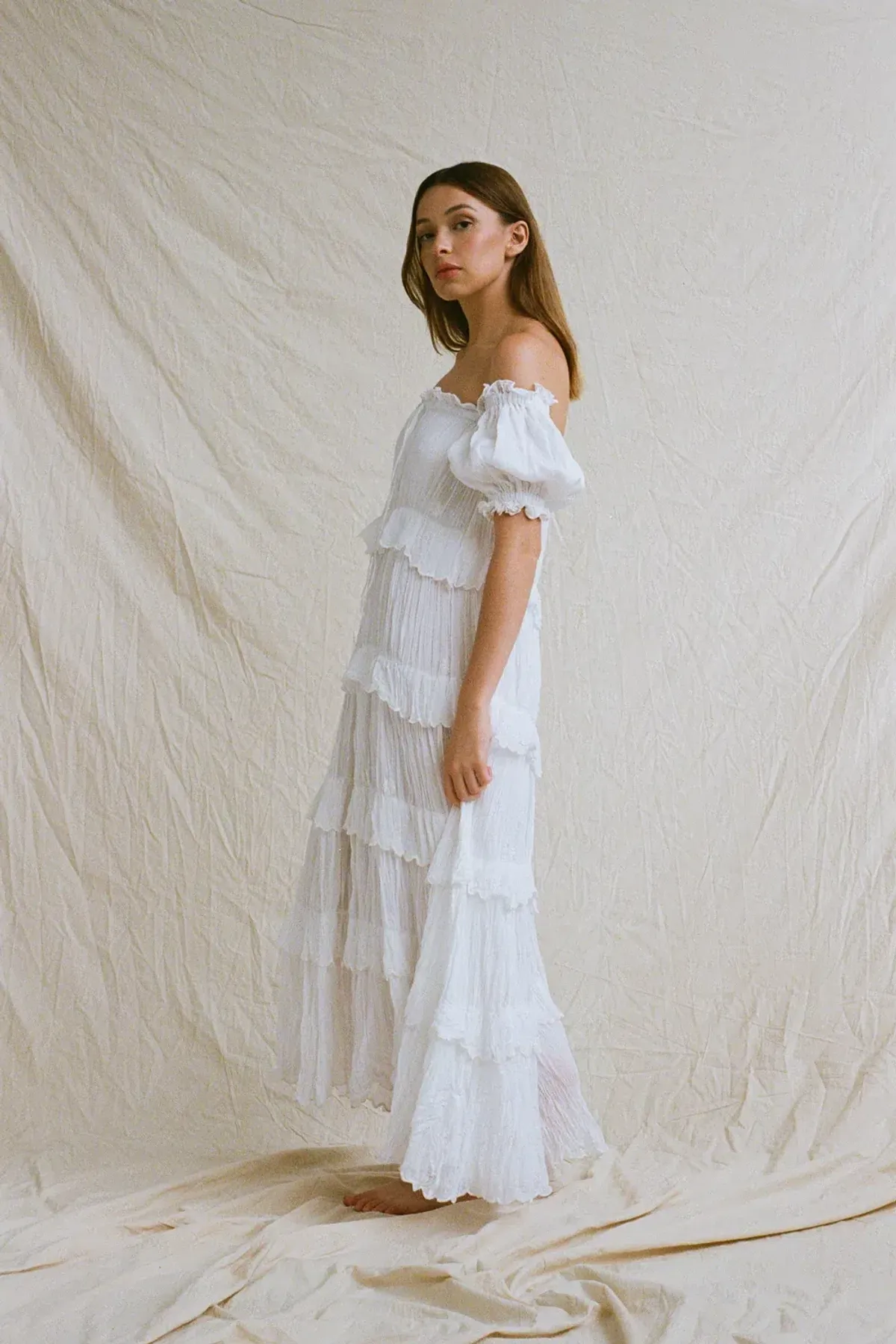 Rooh Collective Esha II Maxi Dress White Size L/AU 10 - Image 3