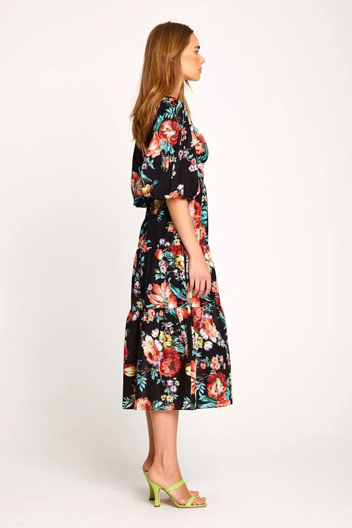 Alice McCall Baby Dee Midi Dress Black Print Size 12 - Image 3