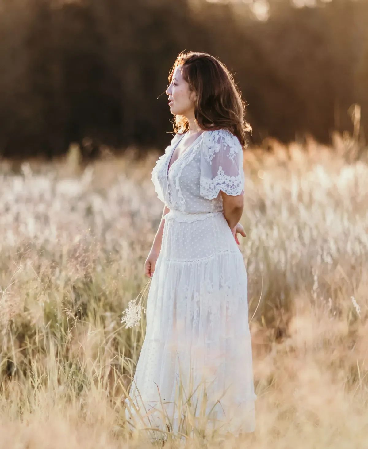 Spell & the Gypsy Dawn Lace Gown Cream Size S - Image 4