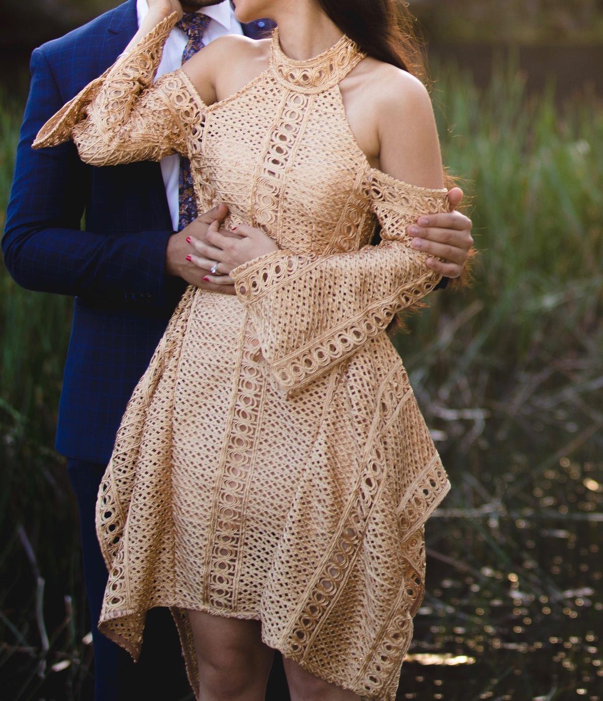 Thurley Gold Sonnet Mini Dress - Image 1