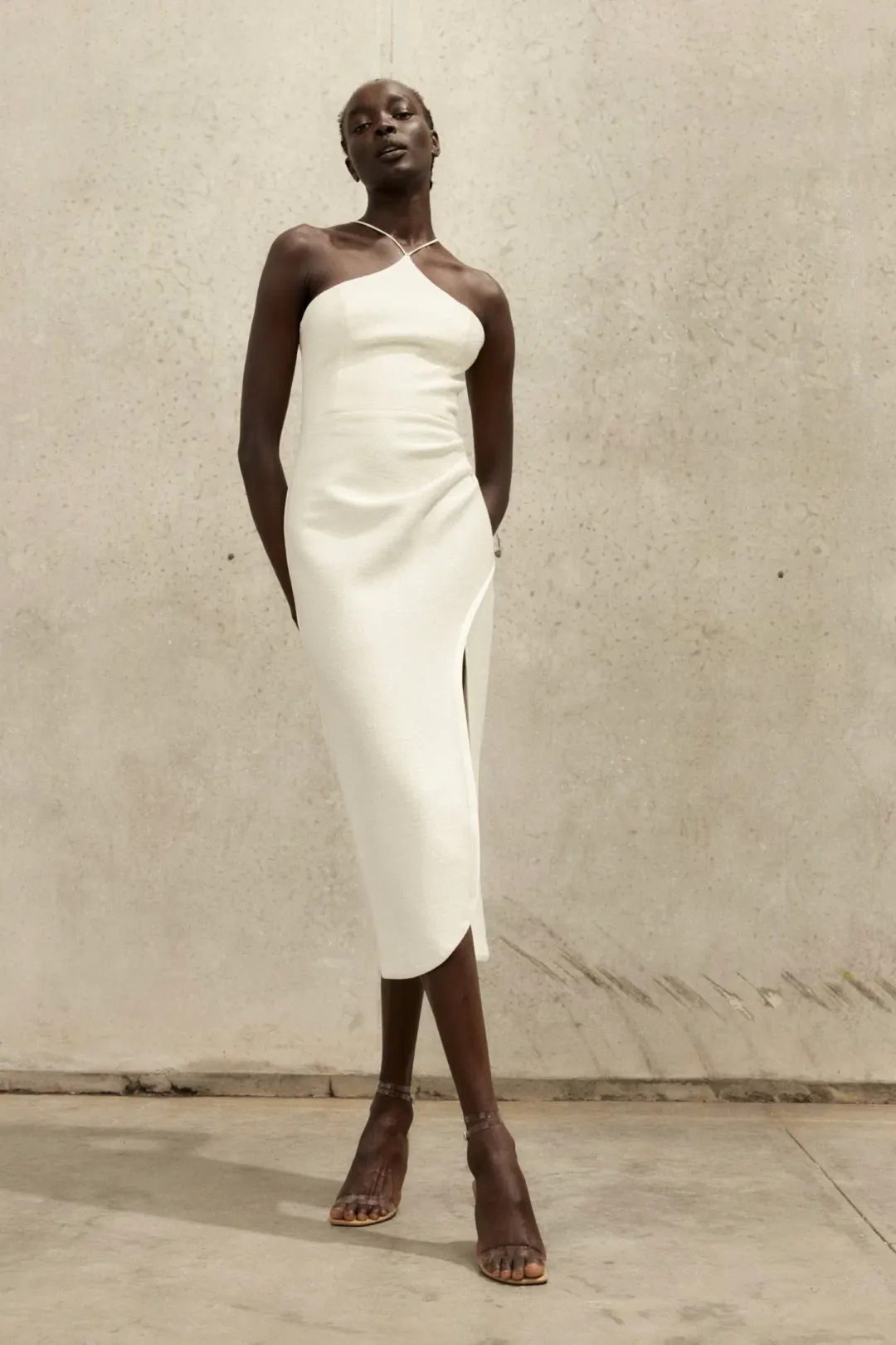 MANNING CARTELL Canvas Raffia Midi Dress WHITE Size AU 6 for rent on The Volte - main image