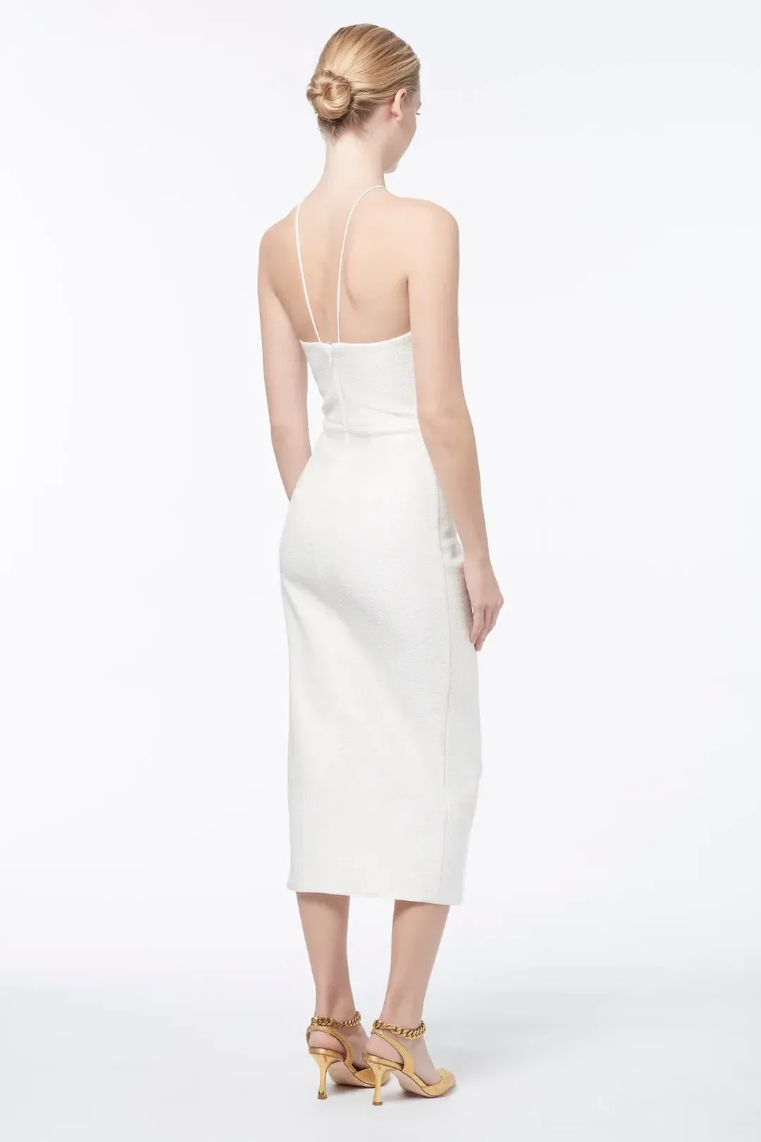 MANNING CARTELL Canvas Raffia Midi Dress WHITE Size AU 6 for rent on The Volte - main image