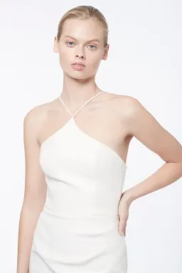 MANNING CARTELL Canvas Raffia Midi Dress WHITE Size AU 6 for rent on The Volte - image 2