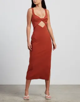 BEC + BRIDGE Joelle Midi Dress ORANGE Size AU 6 for rent on The Volte - image 5