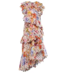 Zimmermann Prima Frilled Gown in Patchwork Floral Print Size 0 / AU 8 for rent on The Volte - image 4