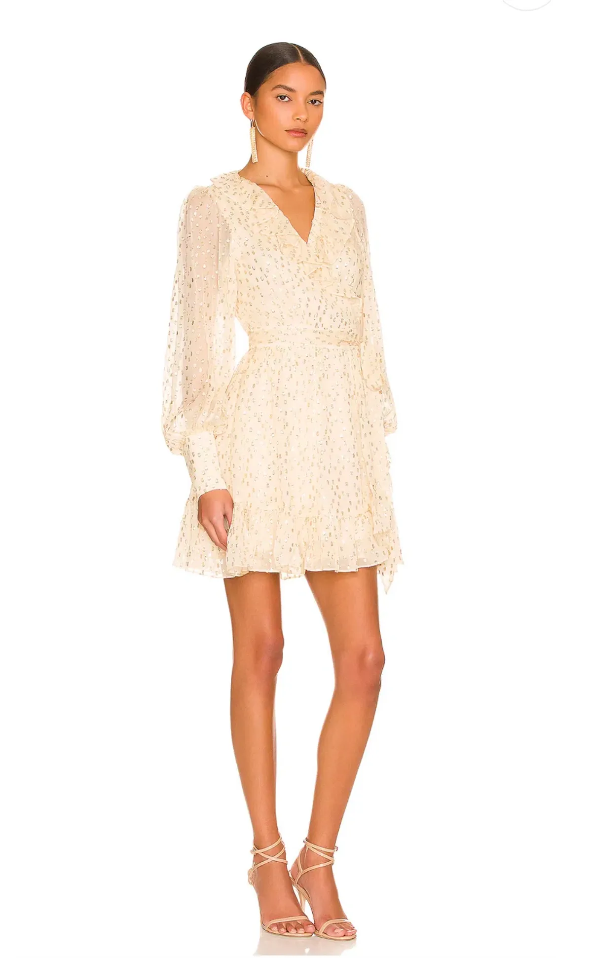 Zimmermann Lurex Wrap Mini Dress Size 4/Au 16 - Image 2