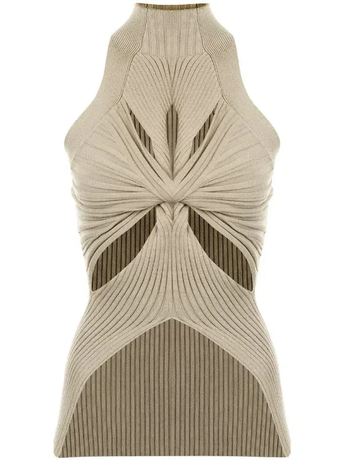 Dion Lee Muscular Twist Tank Stone Grey Size 6 - Image 3