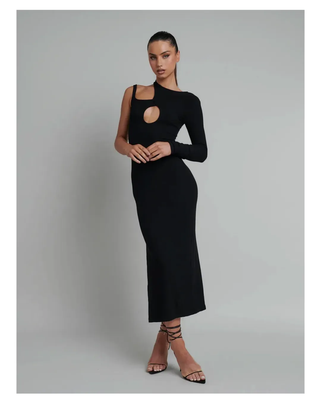 Bayse Shona Asymmetric Dress Black Size S for rent on The Volte - main image