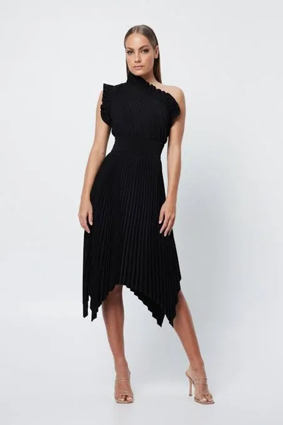 Mossman The Lady Like Midi Dress Black Size 6 for rent on The Volte - main image