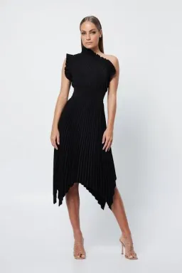 Mossman The Lady Like Midi Dress Black Size 6 for rent on The Volte - image 1