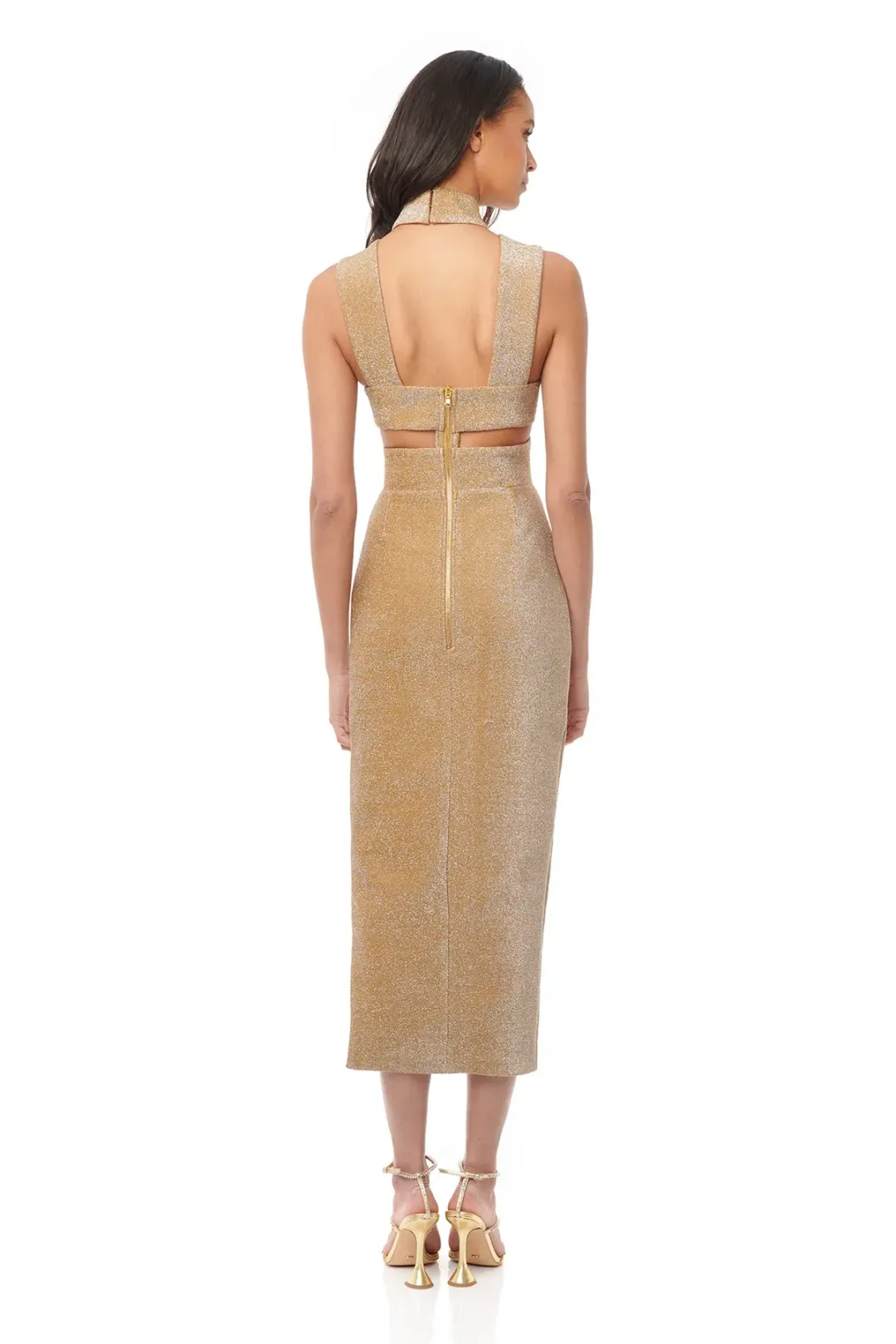 Eliya The Label Tamara Dress Gold Size S for rent on The Volte - main image