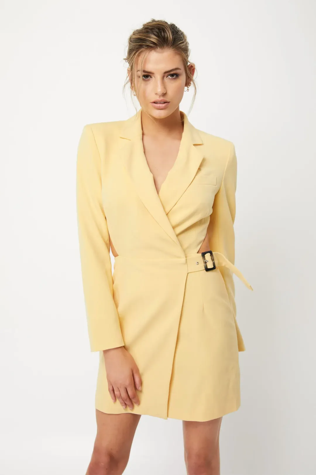 Mossman Alluring Eyes Mini Dress Yellow Size 8 for rent on The Volte - main image