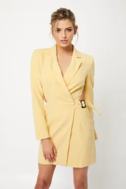 Mossman Alluring Eyes Mini Dress Yellow Size 8 for rent on The Volte - image 2