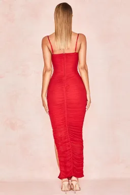 House of CB Fornarina Mesh Maxi Dress Red Size 6 for rent on The Volte - image 2