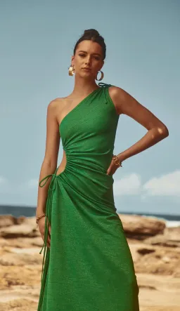Sonya Moda Nour Maxi Dress in Forest Green Size 6 for rent on The Volte - image 3