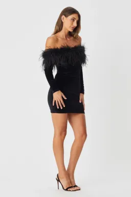 Bianca & Bridgette Fluffy Katie Dress Black Size 8 for rent on The Volte - image 2