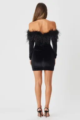 Bianca & Bridgette Fluffy Katie Dress Black Size 8 for rent on The Volte - image 4