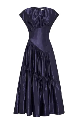 Aje Serendipity Reflection Midi Dress Washed Indigo Size 10 for rent on The Volte - image 3
