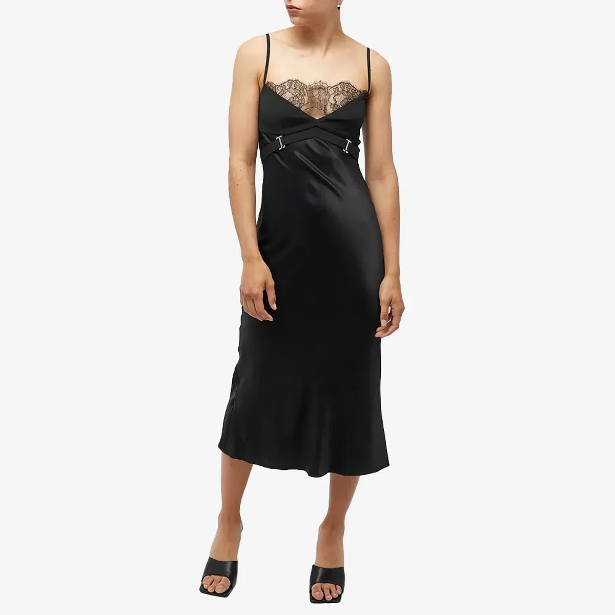 Dion Lee Lace E-Hook Slip Dress Black Size 6 - Image 3