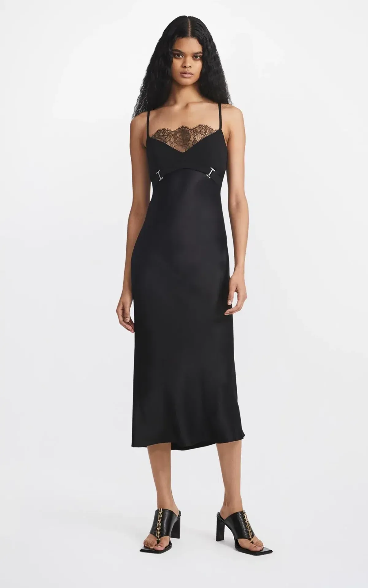Dion Lee Lace E-Hook Slip Dress Black Size 6 - Image 1
