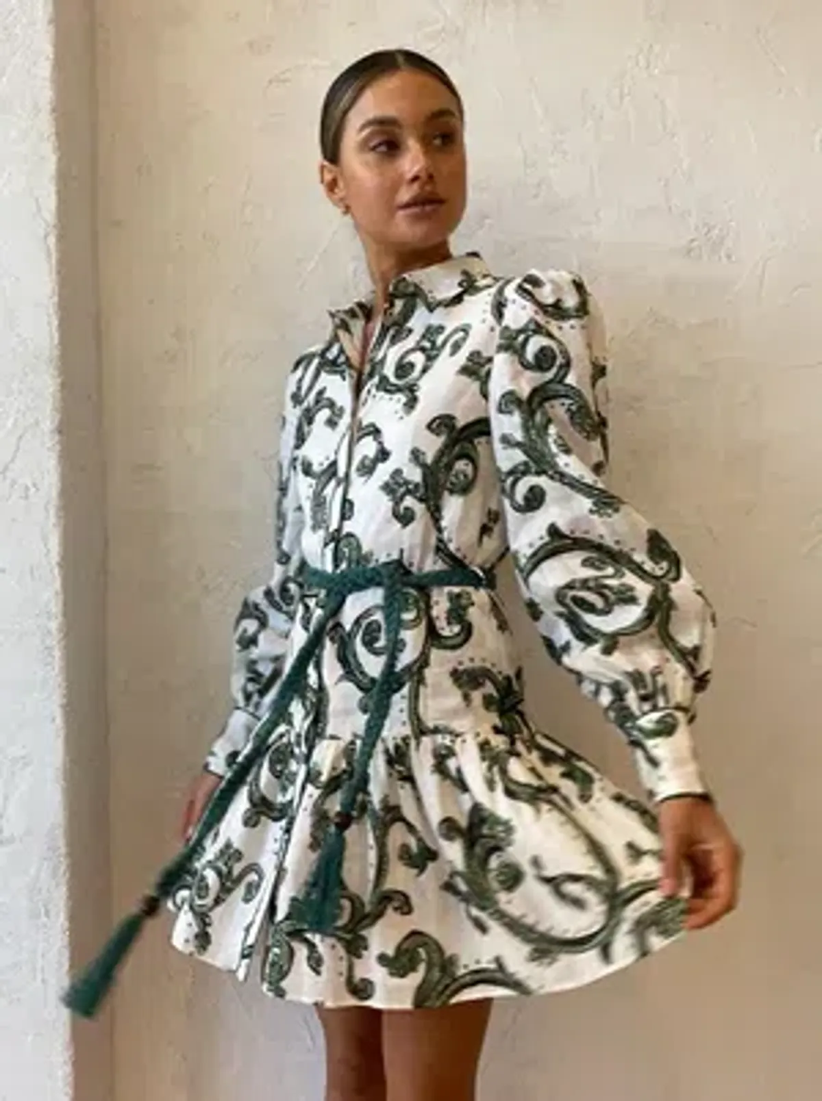 Kate Ford Zelie Short Shirt Dress Print Size 8 for rent on The Volte - main image