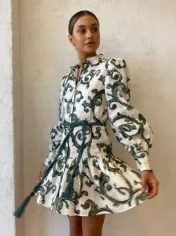 Kate Ford Zelie Short Shirt Dress Print Size 8 for rent on The Volte - image 1