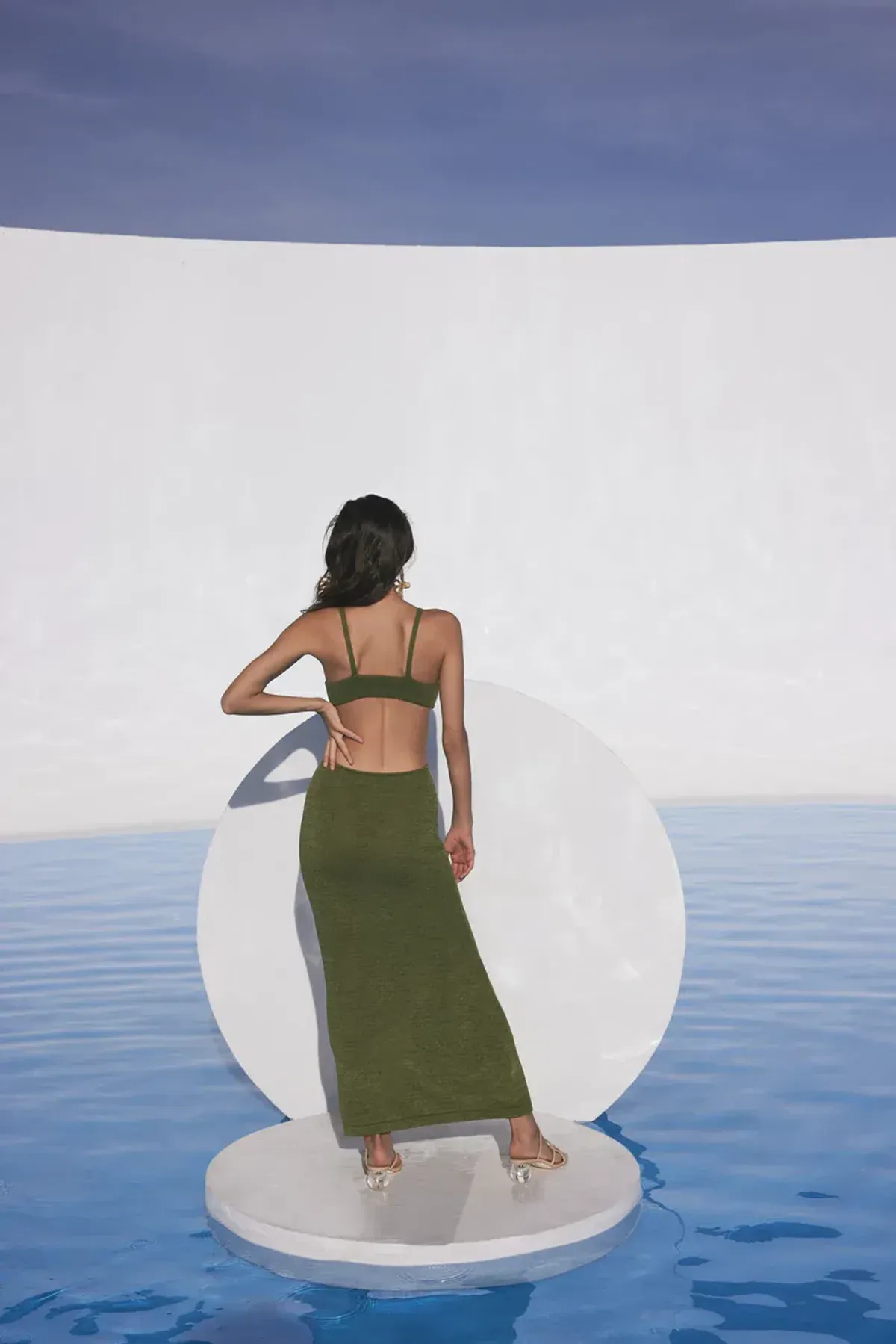 Cult Gaia Serita Dress Green Size 8 - Image 4