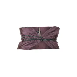 Tom Ford for Gucci Fall 2002 Brown Silk Obi Belt with Leather Strap for rent on The Volte - image 1