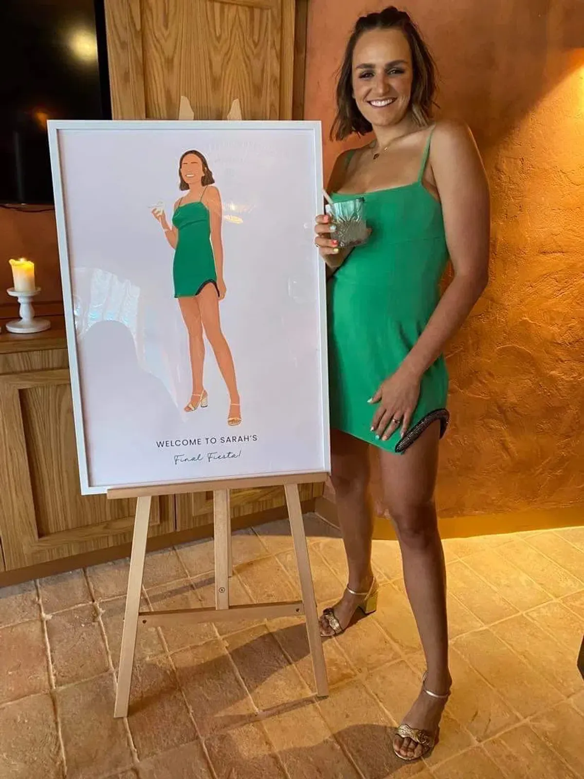 Rachel Gilbert Cecilio Mini Dress Green Size 2 / Au 10 - Image 2