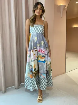 Alemais Emma Gale Sundress Maxi Dress Print Size 10 for rent on The Volte - image 1